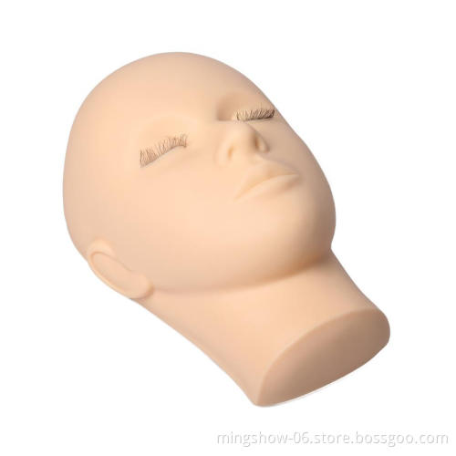 Female Mannequin Flat Head Practice Make Up Model Eyelash Extensions Closed Eye lash Mannequin head on sale